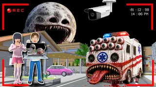 Yuta Mio Panik CCTV Merekam THE MOON WAKES UP Di Depan Rumah😱| Sakura School Simulator