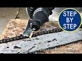 How to Sharpen a Chainsaw Chain - Using Dremel Sharpening Kit