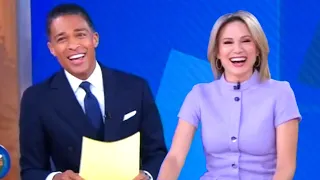 GMA Co-Hosts T J Holmes and Amy Robach Joke About GREAT WEEK