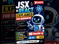 JSX in React Explained for Beginners