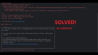 Your project s Gradle version is incompatible with the Java version that Flutter is using for Gradle