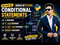 basics of python lecture 2 if else elif nested-if