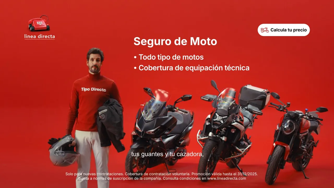 Línea Directa Aseguradora — Linea Directa — Seguro de Moto (YouTube video ad)