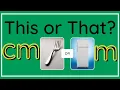 Centimeters or Meters Determine the Unit of Measure Learn 3rd Grade Math