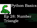 Python Basics Number Triangle