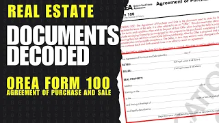 OREA Form 100 Explained in Plain English Agreement of Purchase and Sale Breakdown
