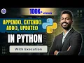 Lec-63 Append Extend Add Update in Python with Execution