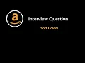 Sort Colors Amazon Interview Question Array Hashing LeetCode 75 C