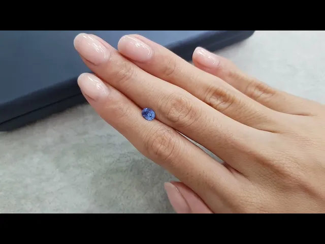 Cornflower blue unheated sapphire 0.75 ct, Sri Lanka Video  № 1