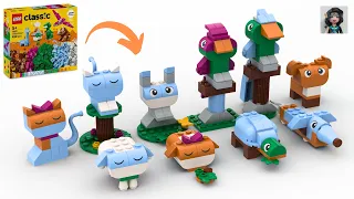 10 PETS Lego classic 11041 ideas How to build Cat Dog Parrot