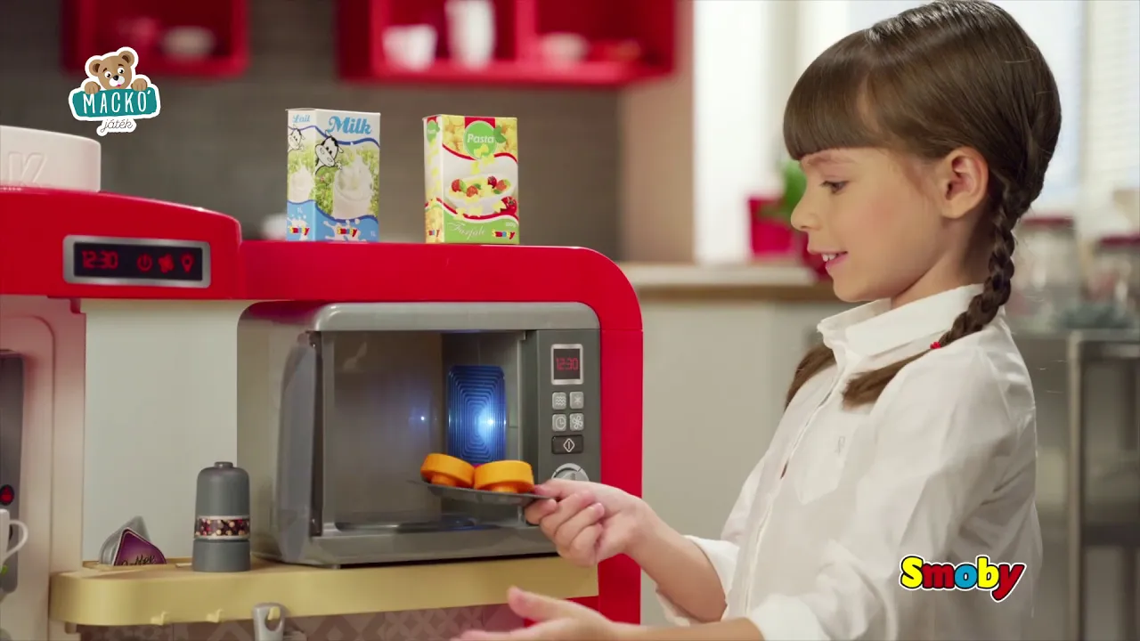 Elektronikus játékkonyhák - Játékkonyha korral növekvő, folyó vízzel és mikrohullámú sütővel Tefal Evolutive Gourment Smoby - 4