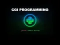 Basic CGI Programming - Python Programming