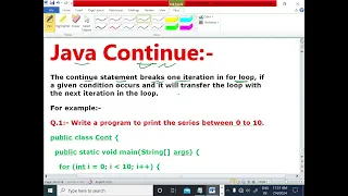 JAVA LECTURE - 31 CONTINUE STATEMENT IN FOR LOOP FULL EXPLANATION WITH CODE EnhanceCodeLearning