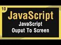 Learn JavaScript In Arabic - Output Data To Screen