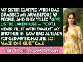 My Sister Clapped When Dad Grabbed My Arm Before 47 People So I Made One Quiet Call They Never