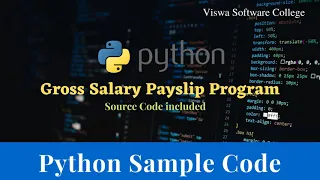 How to calculate net pay gross salary in python sample program for beginners source code included