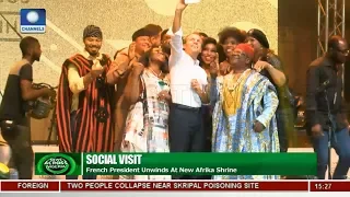 the shrine will remain the shrine macron eulogises fela femi kuti