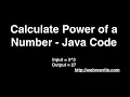 Java Program to Calculate Power of a Number