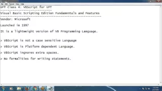 UFT Tutorial 4 - VBScript for UFT