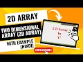 Two Dimensional Array in C Types Of Array 2D Array Hindi