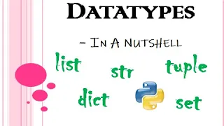 Python Tutorial - Datatypes