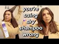 HOW TO USE DRY SHAMPOO THE RIGHT WAY NO MORE WHITECAST PRO HAIRDRESSER TIPS