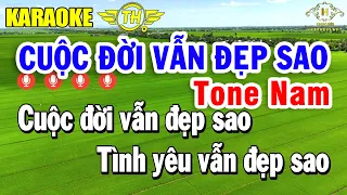 Cuộc Đời Vẫn Đẹp Sao Karaoke Tone Nam (Dm ) Nhạc Sống Hát Dễ Thuộc | Trọng Hiếu
