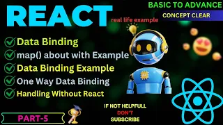 React js Data Binding Explained in depth Master map Handling Without React
