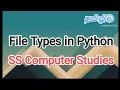 File types in python python in tamil