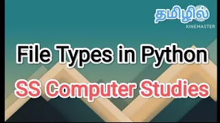File types in python python in tamil