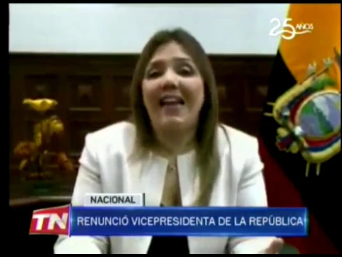 Urgente: Renunció vicepresidenta de la república