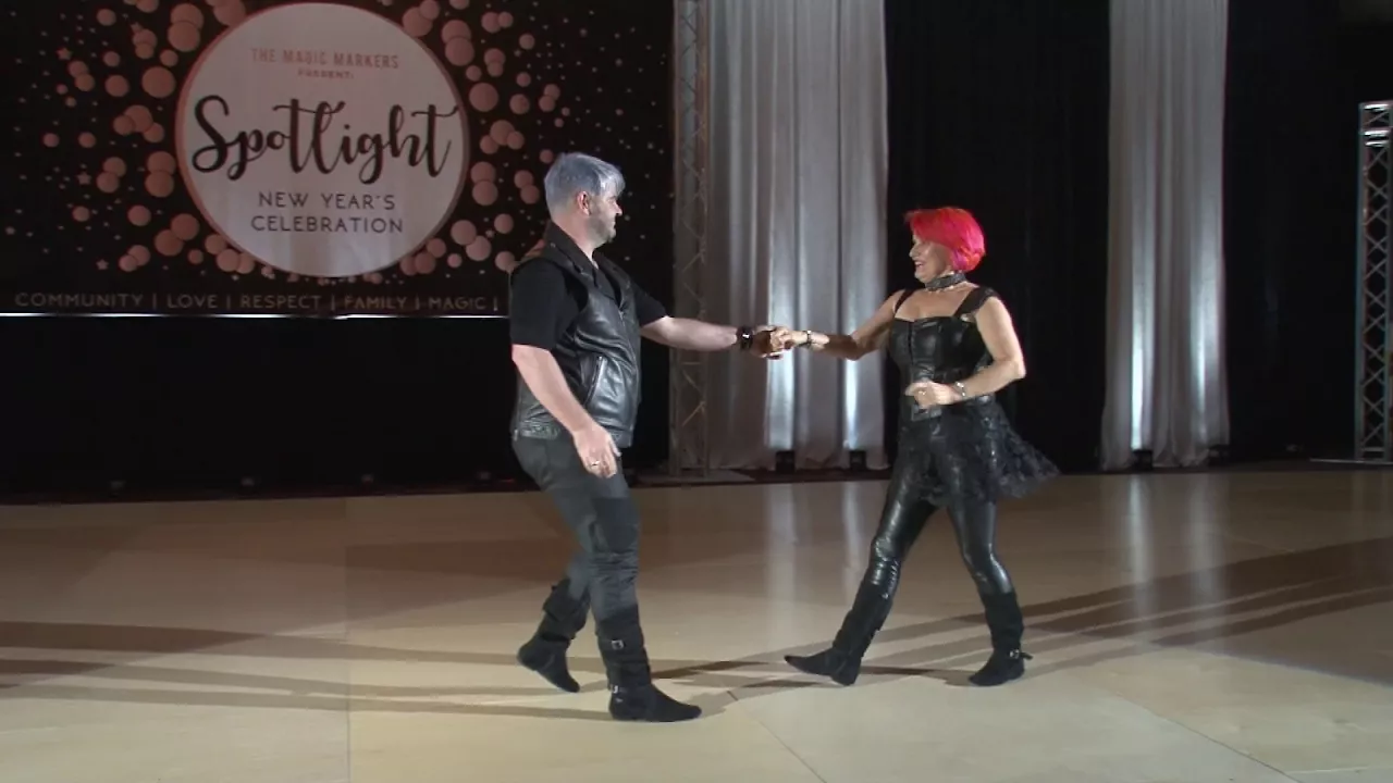 Spotlight New Years 2017 2018 Pro Am Novice Routine Dana Gudelis with Nelson Clarke