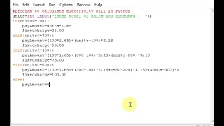 program to calculate electricity bill in Python