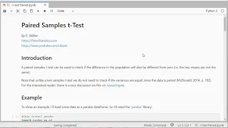 Python - Paired Samples t-Test