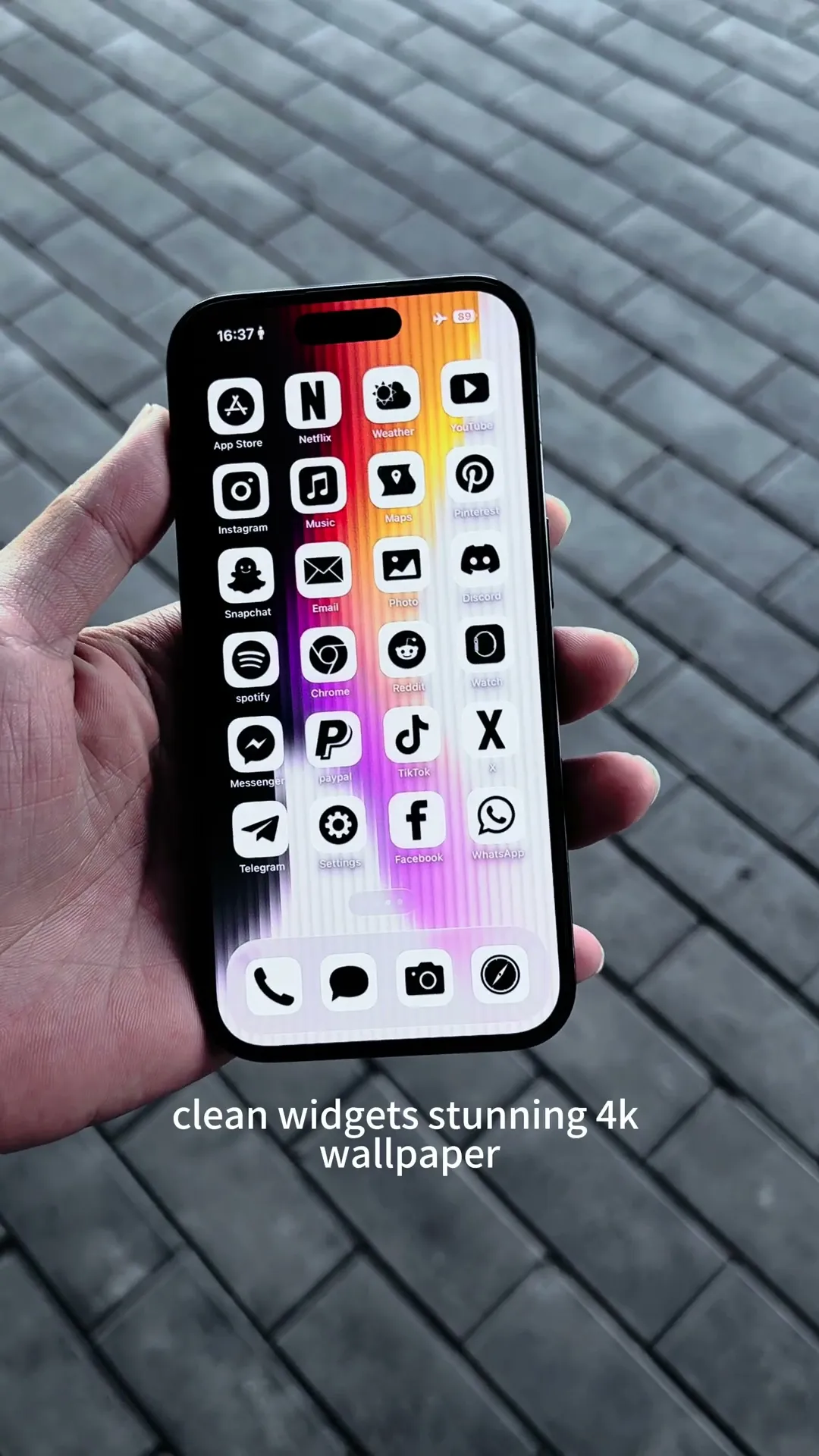 Neon Gradient iPhone Setup Preview