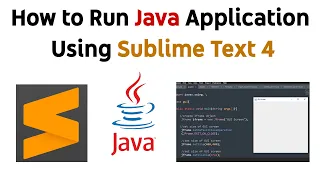 How to Run Java Application Using Sublime Text 4 2034