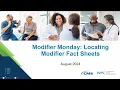 Modifier Monday Locating Modifier Fact Sheets