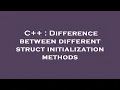 C Difference between different struct initialization methods
