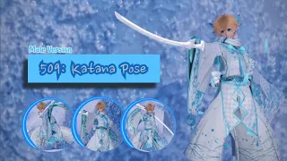 PSO2 NGS EMOTES 509 Katana Pose Male Version