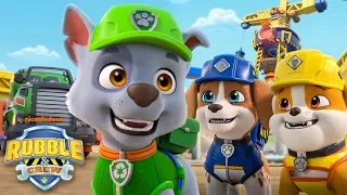 paw patrol rocky joins rubble u0026 crew for the day w wheeler mix u0026 charger rubble u0026 crew
