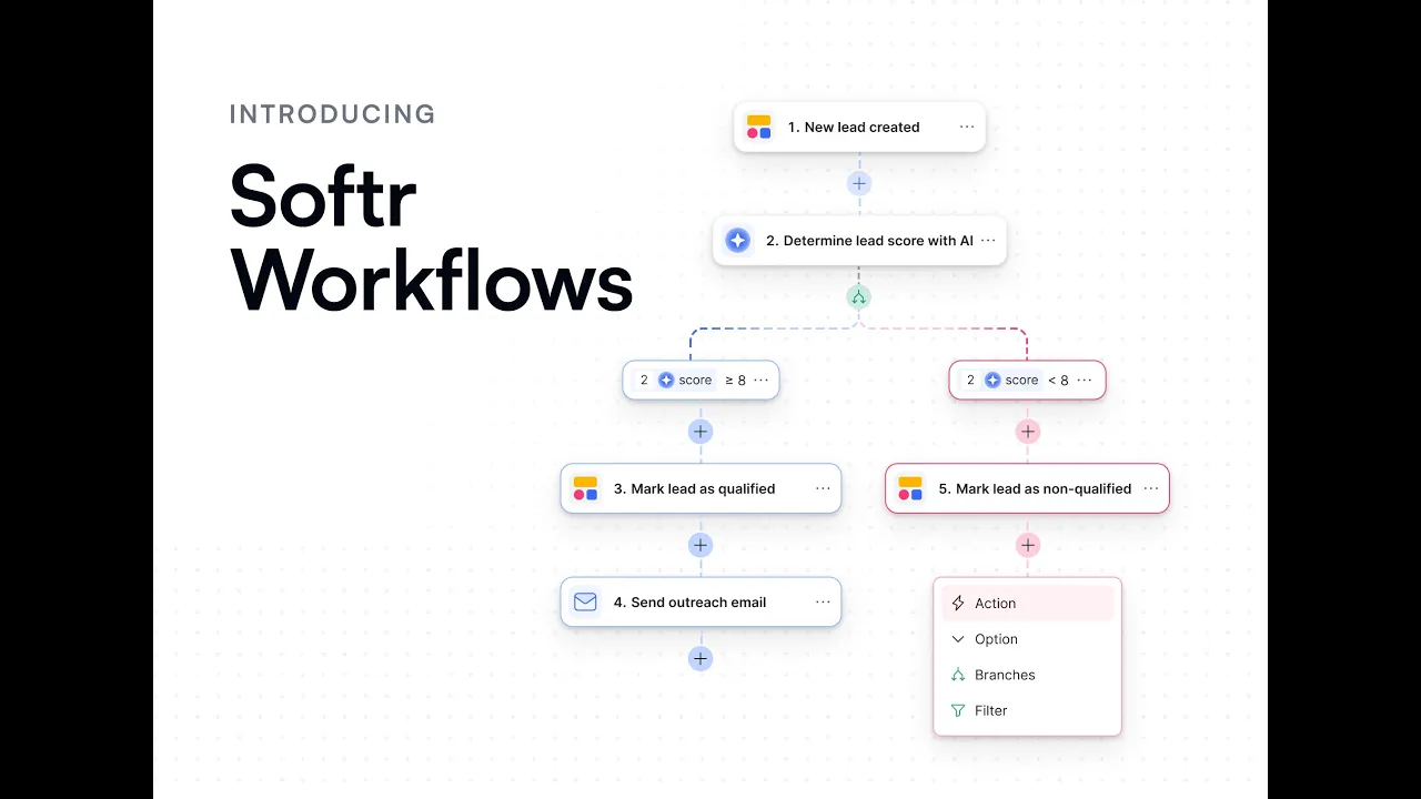 Softr Workflows automation video