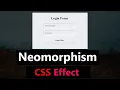 How To Create Neumorphism Effect With HTML CSS Easily