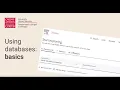 Using databases basics 2026