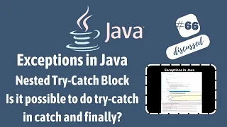 Nested Try Catch Block in Java Exception handling nested try-catch block