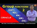 Oracle Group Functions SQL Group Functions SQL Tutorial Oracle Tutorial Part2