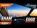 4K 60fps MSFS 2024 Fenix A320 EHAM EGGD VATSIM ATC