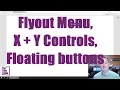 PowerApps flyout menus floating buttons and X Y Controls