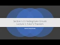 Math for Liberal Studies - Lecture 1 2 1 Euler s Theorem