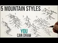 Download Lagu How to draw Fantasy Map Mountains - 5 easy styles to make your maps look awesome.