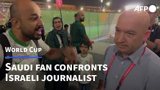 Saudi fan confronts Israeli reporter at World Cup in Qatar AFP